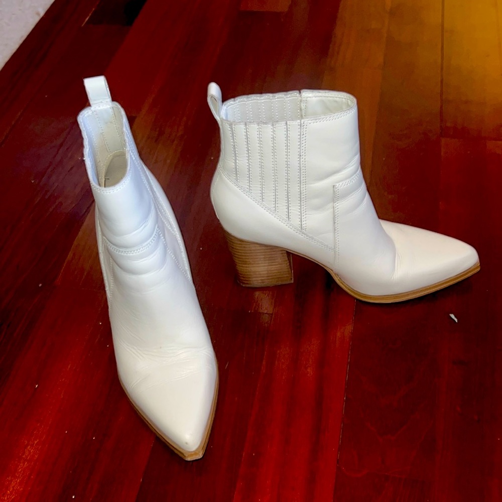 White Marc Fisher booties